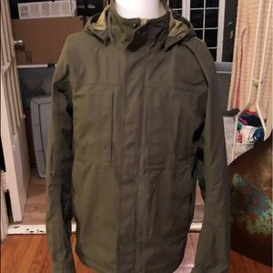 REI Khaki green military style jacket